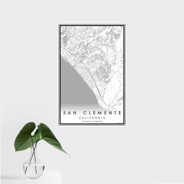 San Clemente - California Classic Map Print