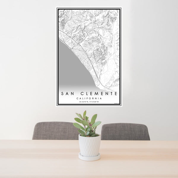 San Clemente - California Classic Map Print