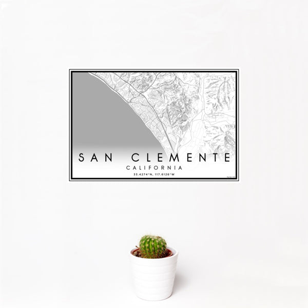 San Clemente - California Classic Map Print
