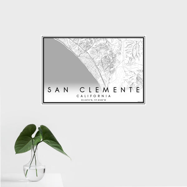 San Clemente - California Classic Map Print