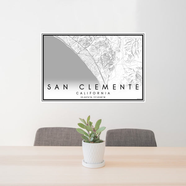 San Clemente - California Classic Map Print