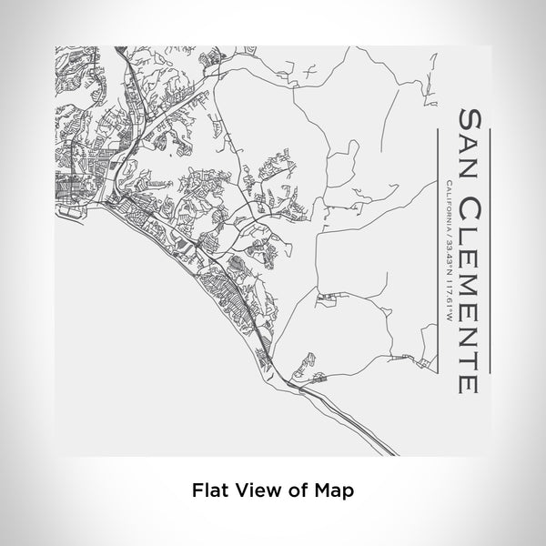 Rendered View of San Clemente California Map Engraving on 17oz Stainless Steel Insulated Tumbler in White