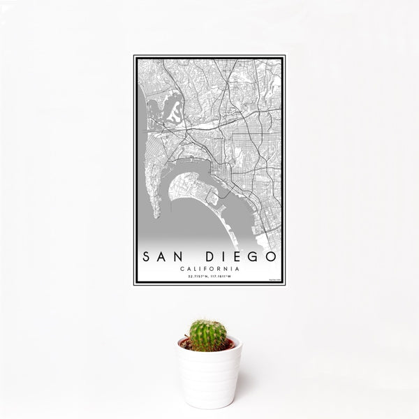 San Diego - California Classic Map Print