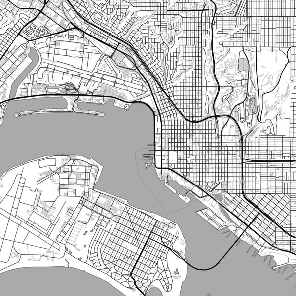 San Diego - California Classic Map Print