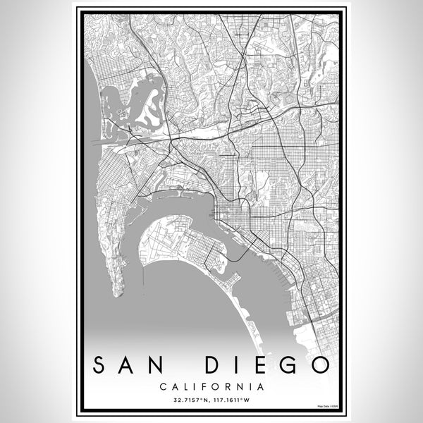 San Diego - California Classic Map Print