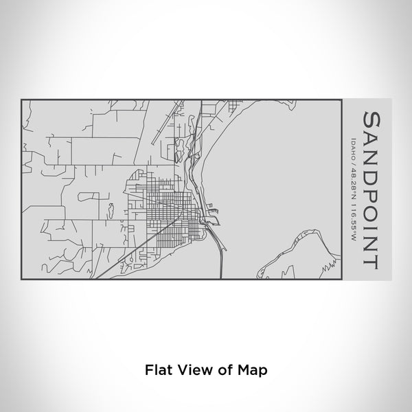Rendered View of Sandpoint Idaho Map Engraving on 17oz Stainless Steel Insulated Cola Bottle