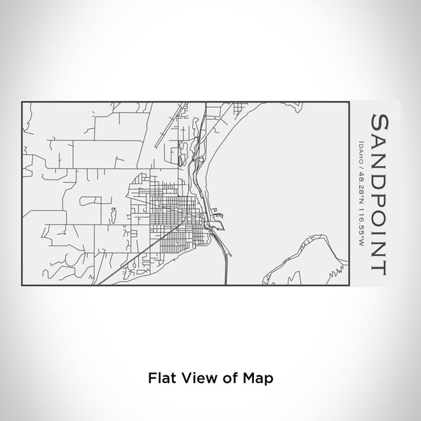 Rendered View of Sandpoint Idaho Map Engraving on 17oz Stainless Steel Insulated Cola Bottle in White