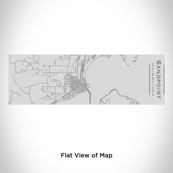 Rendered View of Sandpoint Idaho Map Engraving on 10oz Stainless Steel Insulated Cup with Sipping Lid