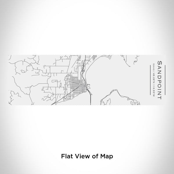 Rendered View of Sandpoint Idaho Map Engraving on 10oz Stainless Steel Insulated Cup with Sliding Lid in White