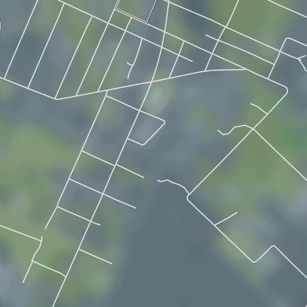 San Felipe Texas Map Print in Afternoon Style Zoomed In Close Up Showing Details