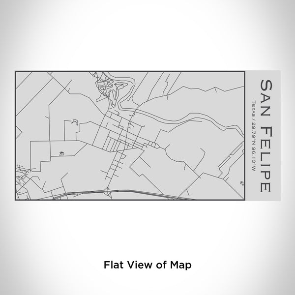 Rendered View of San Felipe Texas Map Engraving on 17oz Stainless Steel Insulated Cola Bottle