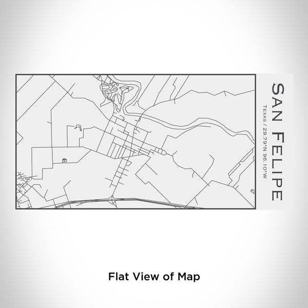 Rendered View of San Felipe Texas Map Engraving on 17oz Stainless Steel Insulated Cola Bottle in White