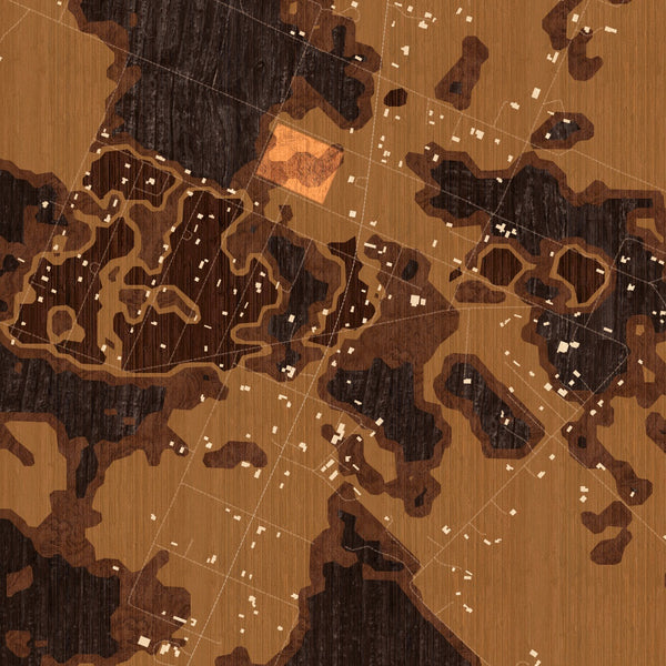 San Felipe Texas Map Print in Ember Style Zoomed In Close Up Showing Details