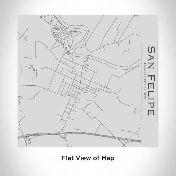 Rendered View of San Felipe Texas Map Engraving on 17oz Stainless Steel Insulated Tumbler