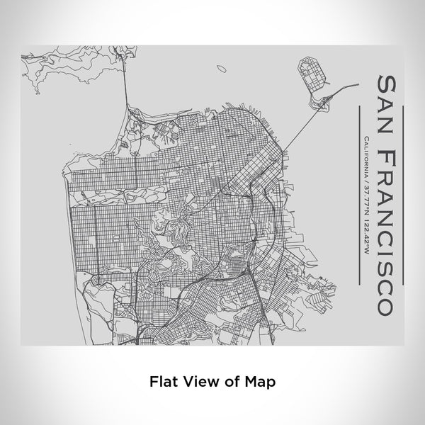 San Francisco - California Map Bottle with Bamboo Top