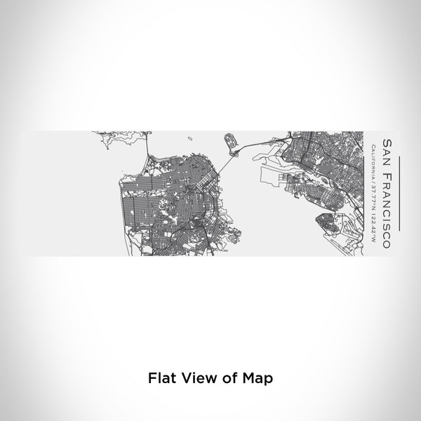 Rendered View of San Francisco California Map Engraving on 10oz Stainless Steel Insulated Cup with Sliding Lid in White