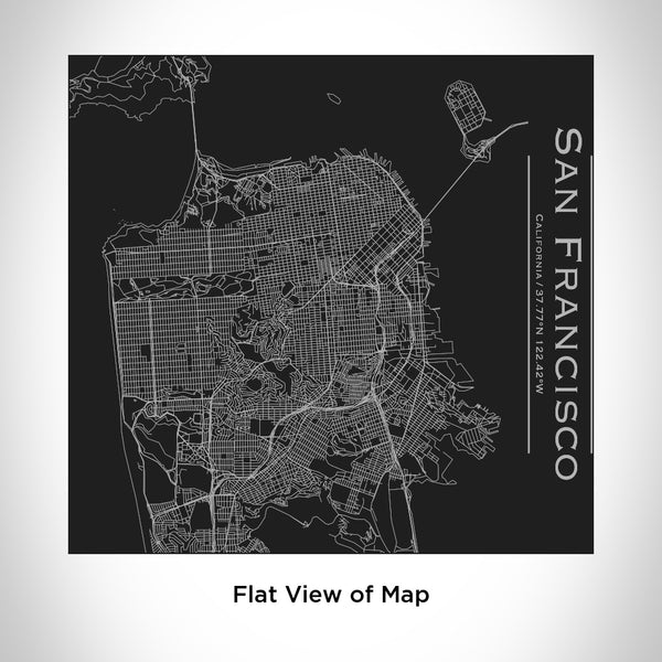 San Francisco - California Map Tumbler in Matte Black