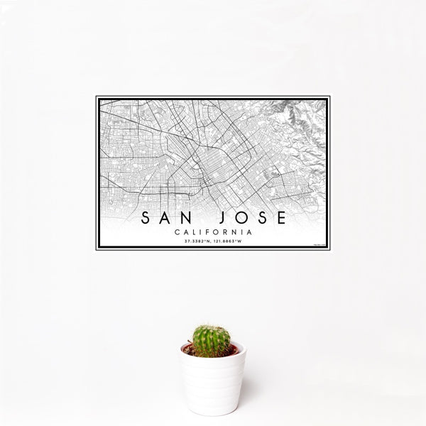 San Jose - California Classic Map Print