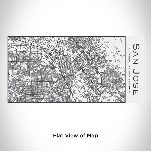 Rendered View of San Jose California Map Engraving on 17oz Stainless Steel Insulated Cola Bottle in White