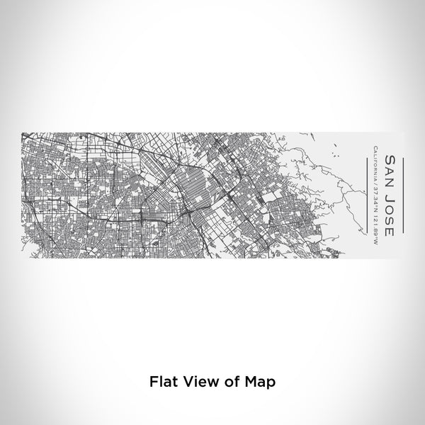 Rendered View of San Jose California Map Engraving on 10oz Stainless Steel Insulated Cup with Sliding Lid in White