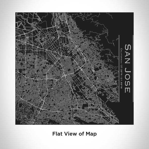 San Jose - California Map Tumbler in Matte Black