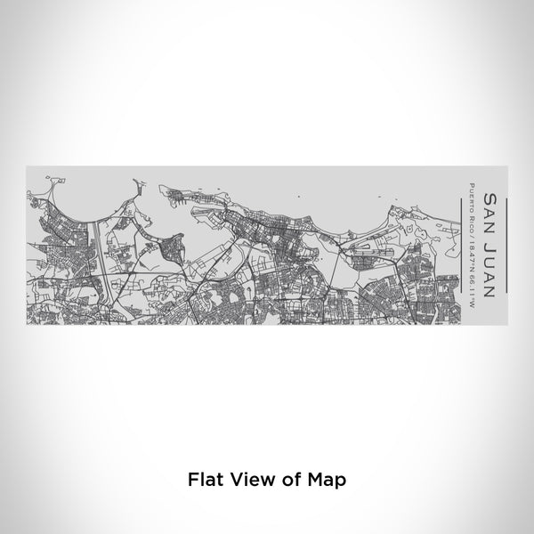 Rendered View of San Juan Puerto Rico Map Engraving on 10oz Stainless Steel Insulated Cup with Sipping Lid