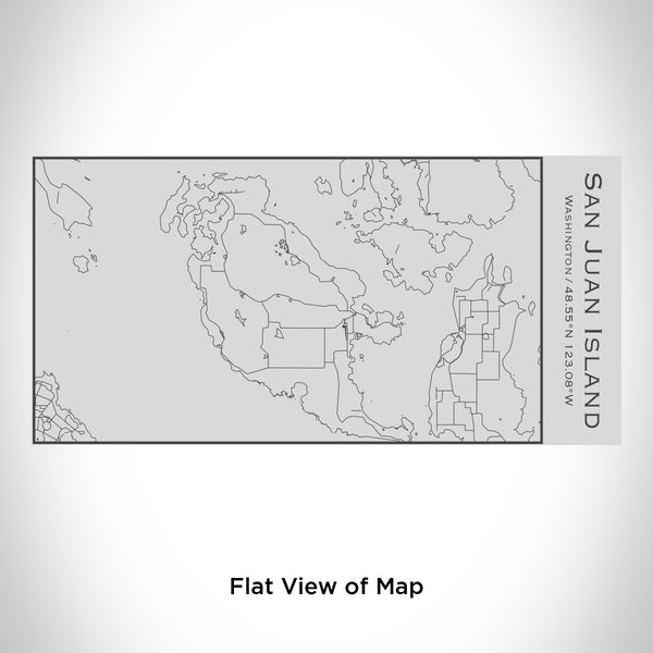 Rendered View of San Juan Island Washington Map Engraving on 17oz Stainless Steel Insulated Cola Bottle