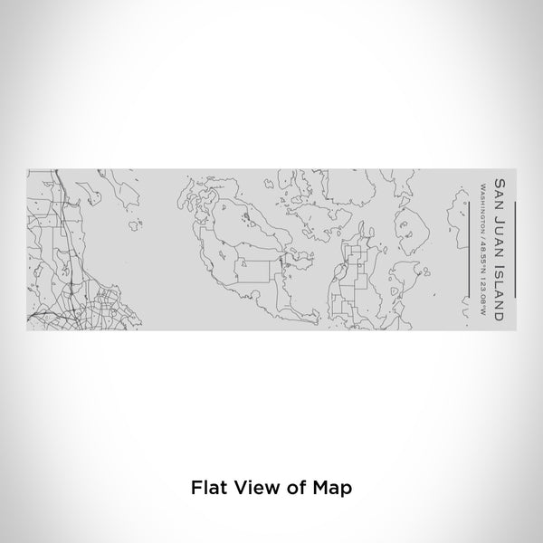 Rendered View of San Juan Island Washington Map Engraving on 10oz Stainless Steel Insulated Cup with Sipping Lid