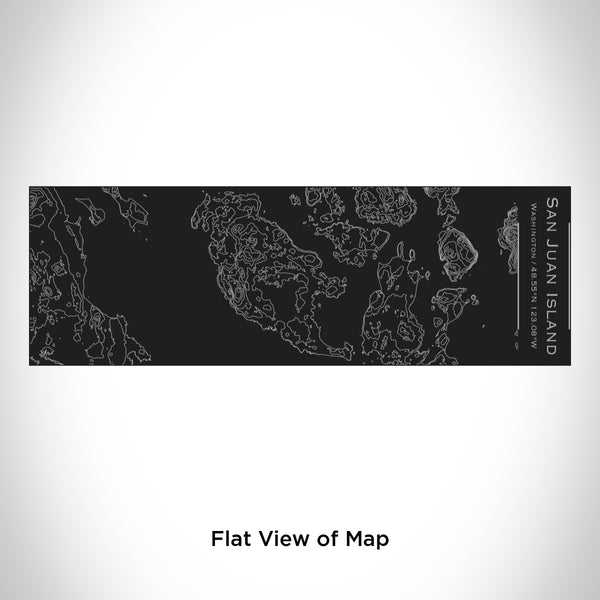 Rendered View of San Juan Island Washington Map Engraving on 10oz Stainless Steel Insulated Cup with Sliding Lid in Black