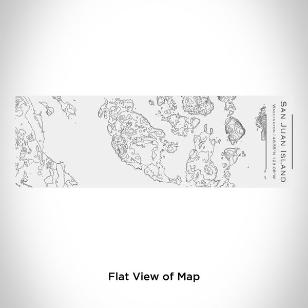 Rendered View of San Juan Island Washington Map Engraving on 10oz Stainless Steel Insulated Cup with Sliding Lid in White