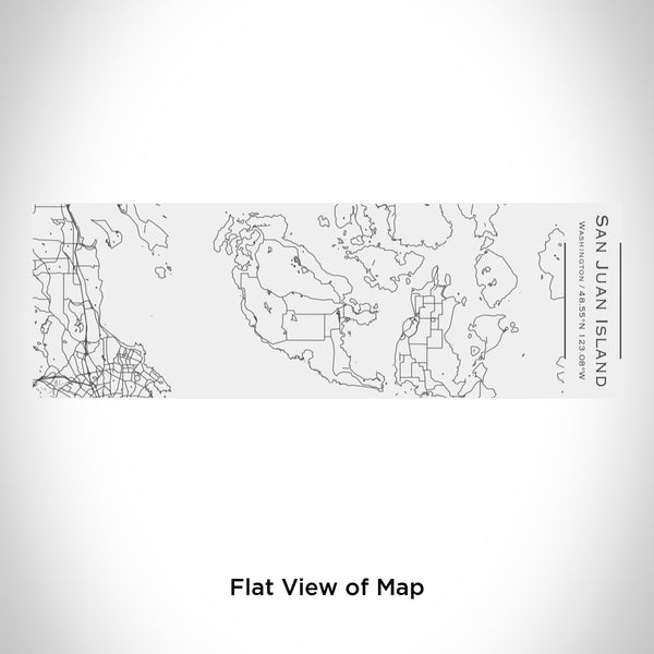 Rendered View of San Juan Island Washington Map Engraving on 10oz Stainless Steel Insulated Cup with Sliding Lid in White