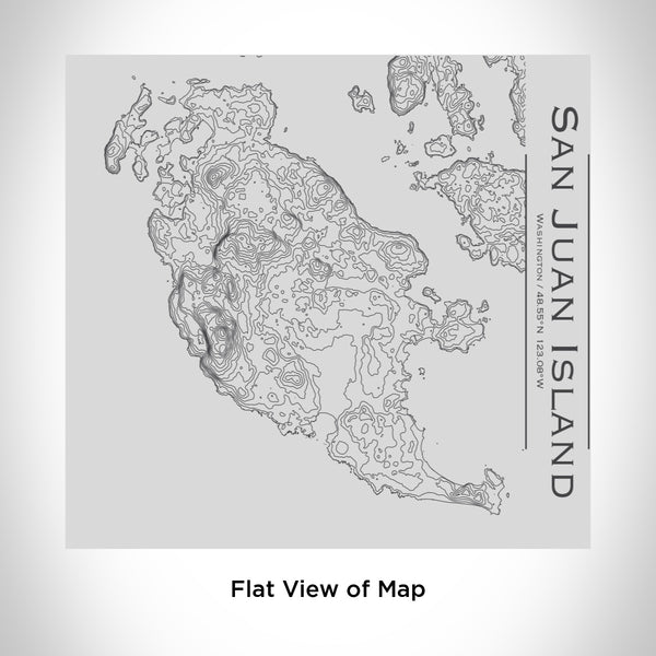 Rendered View of San Juan Island Washington Map Engraving on 17oz Stainless Steel Insulated Tumbler