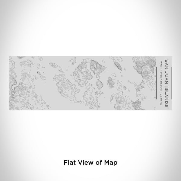 Rendered View of San Juan Islands Washington Map Engraving on 10oz Stainless Steel Insulated Cup with Sipping Lid