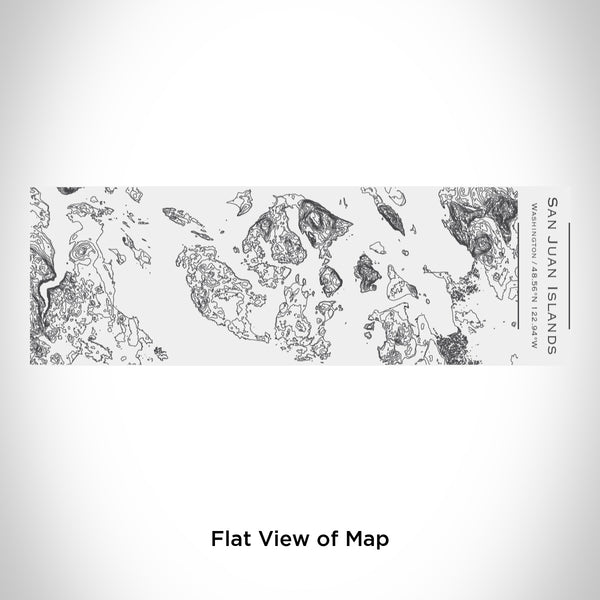 Rendered View of San Juan Islands Washington Map Engraving on 10oz Stainless Steel Insulated Cup with Sliding Lid in White