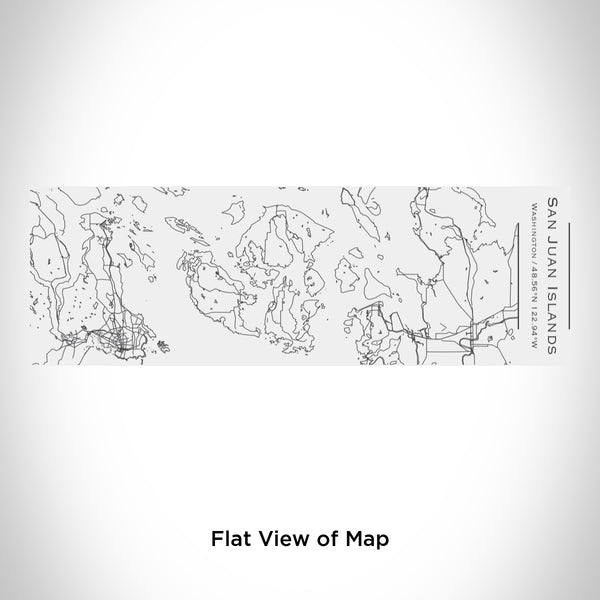 Rendered View of San Juan Islands Washington Map Engraving on 10oz Stainless Steel Insulated Cup with Sliding Lid in White