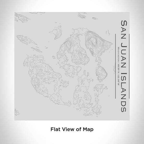 Rendered View of San Juan Islands Washington Map Engraving on 17oz Stainless Steel Insulated Tumbler