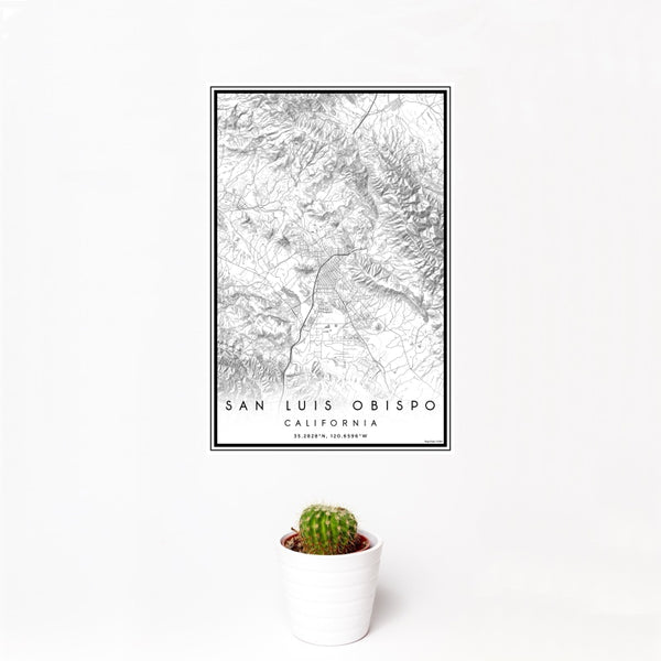 San Luis Obispo - California Classic Map Print