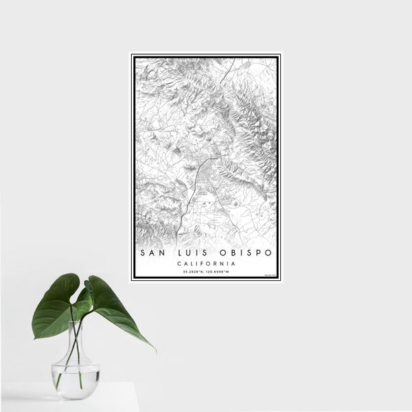 San Luis Obispo - California Classic Map Print
