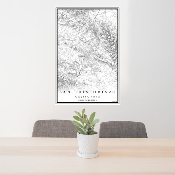 San Luis Obispo - California Classic Map Print