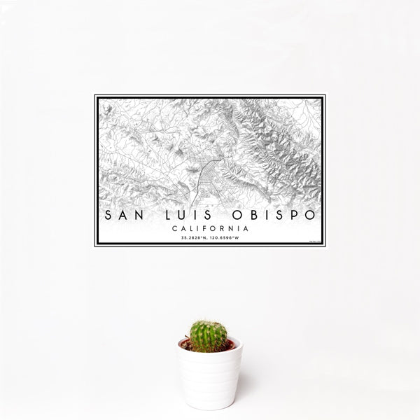 San Luis Obispo - California Classic Map Print