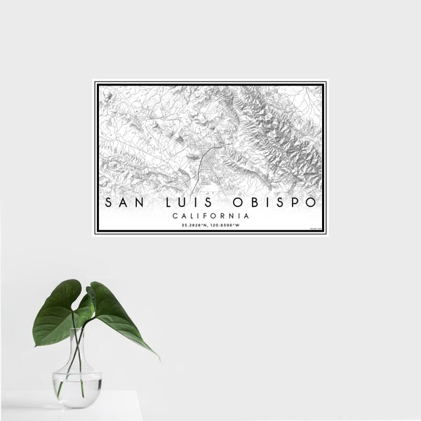 San Luis Obispo - California Classic Map Print