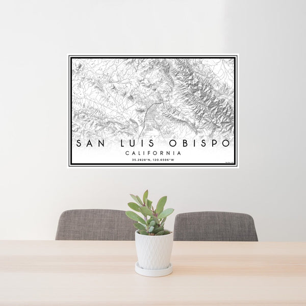 San Luis Obispo - California Classic Map Print