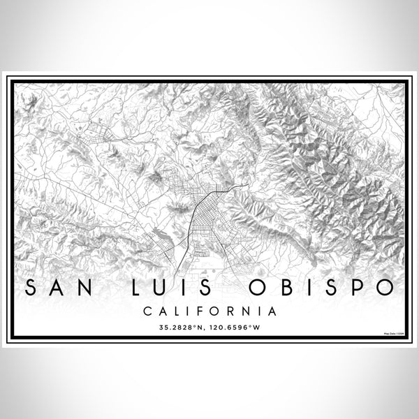 San Luis Obispo - California Classic Map Print