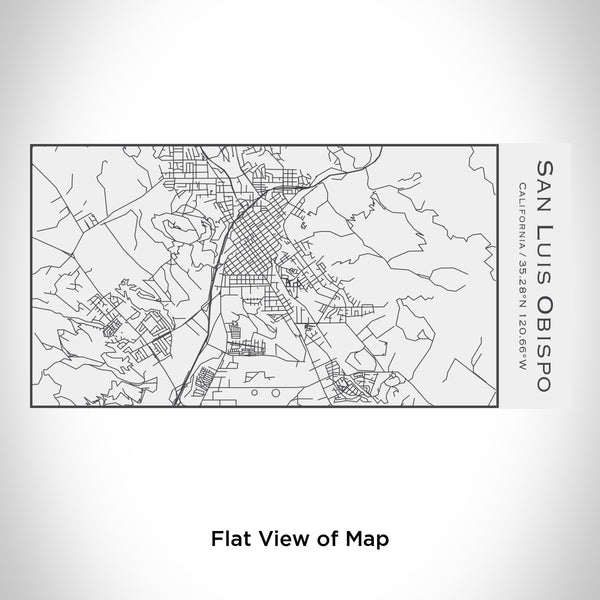 Rendered View of San Luis Obispo California Map Engraving on 17oz Stainless Steel Insulated Cola Bottle in White