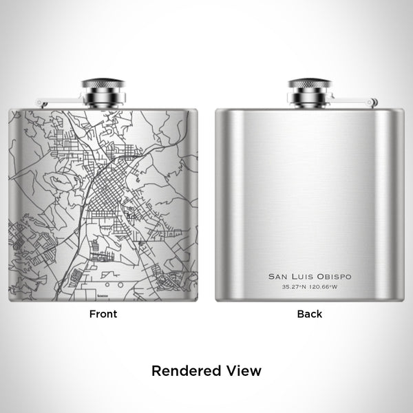 San Luis Obispo - California Map Hip Flask