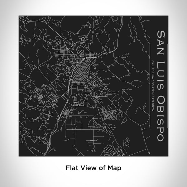 San Luis Obispo - California Map Tumbler in Matte Black