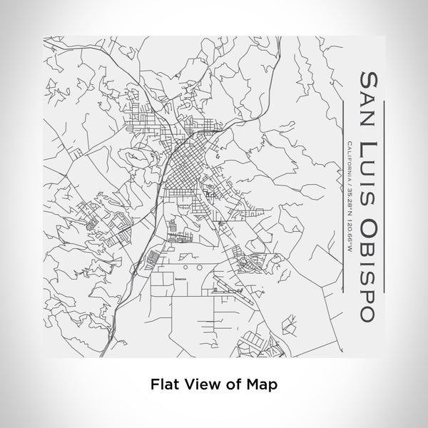 Rendered View of San Luis Obispo California Map Engraving on 17oz Stainless Steel Insulated Tumbler in White