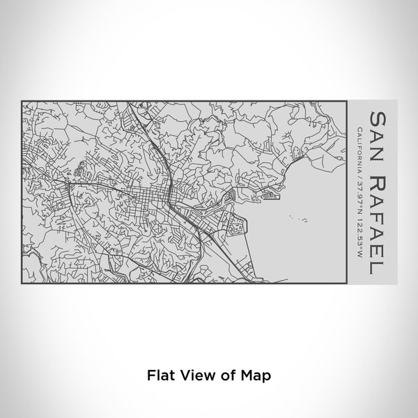 Rendered View of San Rafael California Map Engraving on 17oz Stainless Steel Insulated Cola Bottle