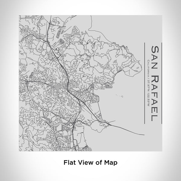 Rendered View of San Rafael California Map Engraving on 17oz Stainless Steel Insulated Tumbler