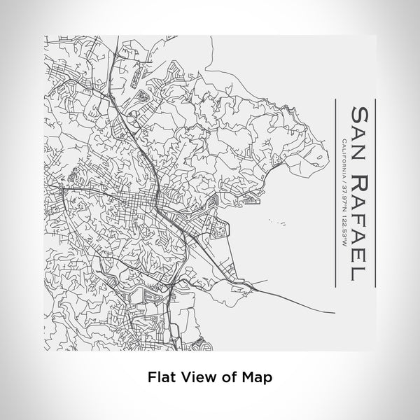 Rendered View of San Rafael California Map Engraving on 17oz Stainless Steel Insulated Tumbler in White
